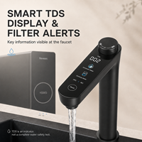 Purificateur d'eau électrique sans réservoir à débit élevé 600G, système de filtration par osmose inverse à 5 étapes sous comptoir pour hôtel et maison