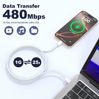 Cable de Carga USB-C de 60W (1 Metro), Cable de Carga Rápida y Sincronización de Datos para Teléfonos, Original