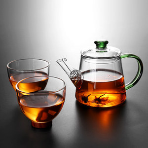 Heat Resistance Borosilicate Glass Explosionproof Healthy Hot Sale Clear Hand-blown Japandi Style Eco-Friendly <strong>Turkish</strong> <strong>Teapot</strong> - Product Image 4