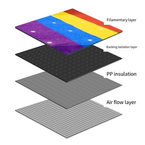 Bốn màu 20mm thân thiện với môi trường trong nhà/ngoài trời cỏ nhân tạo <span class=keywords><strong>PE</strong></span> <span class=keywords><strong>PP</strong></span> vật liệu bóng chuyền cảnh quan và trang trí thể thao sân vườn - Product Image 3