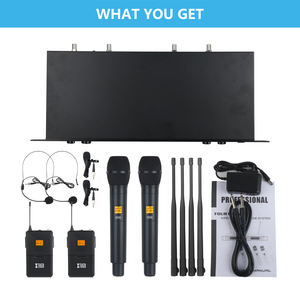 XTUGA A400高品质无线麦克风系统超高频麦克风4通道动态专业2手持d2紧身胸衣麦克风 - Product Image 6