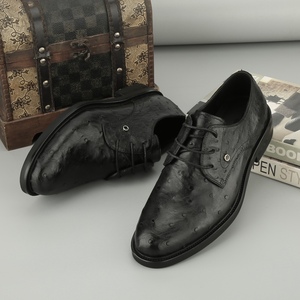 Zapatos Oxford de Vestir para Hombre, de Piel de Avestruz Genuina, Punta Cuadrada, con Cordones, para Todas las Temporadas, Oficina y Uso Formal - Product Image 5
