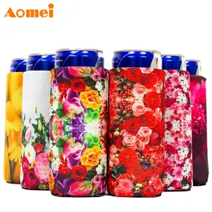 AOMEI Atacado Personalizado de Alta Qualidade 250 330 500 ML 10 12 14 16 OZ Impresso Neoprene Bebida Latas de Cerveja Cooler Titular Stubby