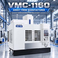 Centre d'usinage vertical haute précision VMC1160, machine de fraisage CNC 3 axes robuste pour pièces métalliques