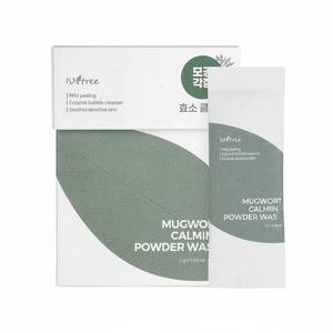 Isntree 1g*25ea Good Quality Mugwort Calming Powder Face Wash Premium 25-Piece Face Washing Product - Product Image 2