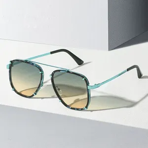 2023 yeni gelenler Vintage havacılık güneş gözlüğü kadın erkek marka tasarımcı Retro klasik kişilik güneş gözlüğü