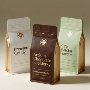 ถุงกระดาษคราฟท์แบบตั้งได้ เป็นมิตรกับสิ่งแวดล้อม ปิดผนึกได้ด้วยซิปล็อค สำหรับบรรจุภัณฑ์กาแฟ ลูกอม และมัทฉะ ป้องกันการซึมผ่านและรักษาความสดใหม่ได้ดี - Product Image 2