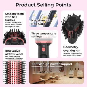 Professionnel une étape <span class=keywords><strong>brosse</strong></span> à Air chaud trois vitesses vent sèche-cheveux ventilateur <span class=keywords><strong>lisseur</strong></span> bigoudi style peigne peigne à Air chaud - Product Image 2