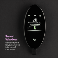 Clé de voiture intelligente personnalisable Keydroid avec alliage d'aluminium, 4 boutons, tout logo et intégration d'application téléphonique