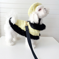 Harnais et laisse élégants pour animaux de compagnie : cape tendance pour chat et chien