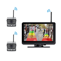 Kit de Monitor de pantalla de 7 pulgadas inalámbrico impermeable de 2 canales, sistema BSD retrovisor de seguridad para vehículos para BUS Truck RV cámara de marcha atrás
