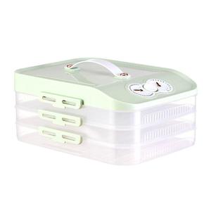 Boîte de rangement de cuisine empilable et réutilisable pour les boulettes et les raviolis, boîte de congélation pour l'organisation du réfrigérateur - Product Image 1