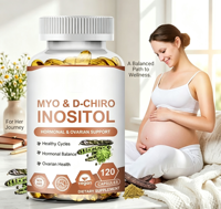 Capsules de Myo & D-Chiro Inositol, Soutien Hormonal et Ovarien, Complément Alimentaire Végétalien pour Femmes, Marque Privée OEM