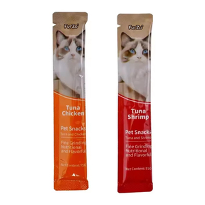 Golosinas Orgánicas para Gatos de 15g, OEM ODM, Alto Contenido de Proteína, Snacks Cremosos para Lamer, Sabor a Salmón, Atún y Pollo, Golosinas Seguras para Mascotas, Latas para Gatos - Product Image 4