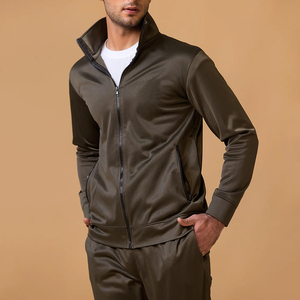 Custom Made Men's Slim Fit Full Zip <b>Polyester</b> <b>Tracksuit</b> Latest Customized Design Winter Men Zipper <b>Tracksuit</b> For Sale - Product Image 4