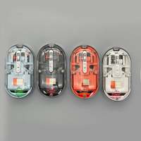 Desain baru Mouse nirkabel 2.4G MW-004TR, hadiah antarmuka USB Mini transparan 5D dapat diisi ulang untuk penggunaan di kantor