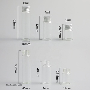 2Ml 3Ml 4Ml 6Ml Emty Vít Cap Thủy Tinh Chai Long Lanh Thuốc Lỏng Mini Kích Thước - Product Image 4
