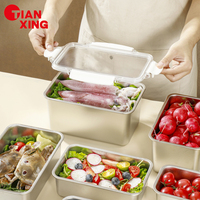 Boîtes à lunch en métal TIANXING, compatibles micro-ondes et lave-vaisselle, étanches, en acier inoxydable, avec couvercles
