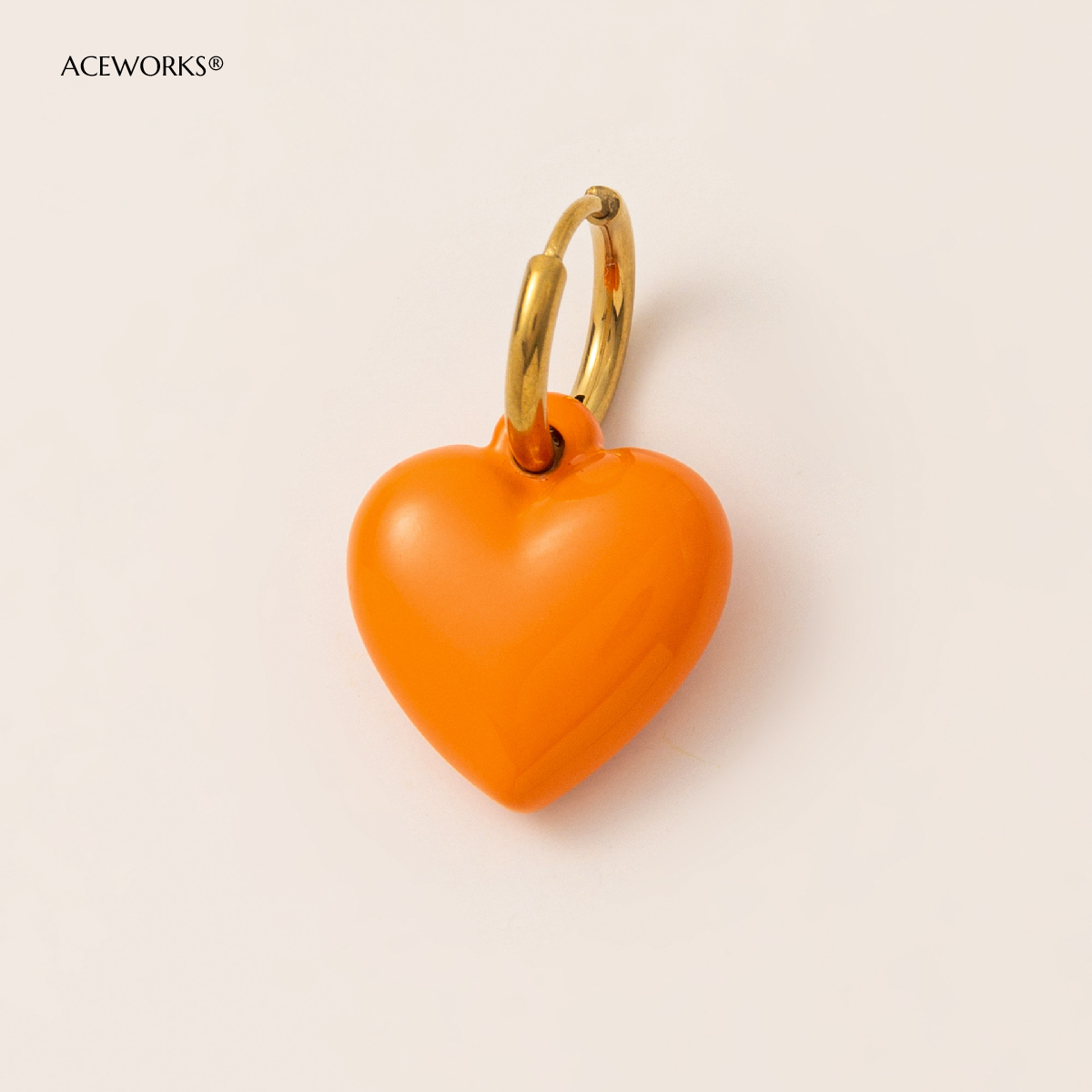 Orange Heart 20mm