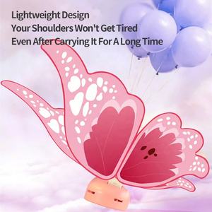 <b>Light</b> Moving Butterfly Plastic Motorized <b>Fairy</b> Princess Wings Kids Children's Day Angel Role Play Costume Electric Wings - Product Image 5