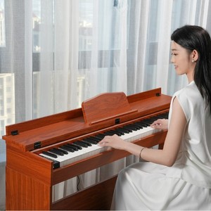 Piano numérique droit 88 touches lestées, avec clavier rabattable, en bois, pour usage domestique, instrument de musique - Product Image 1