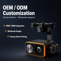 Cámara de Acción SKYDROID C20 con Zoom 23x, 3 Ejes, 1080P 2K, Visión Nocturna, Linterna de 2500lm, Metálica, para Inspección de Drones y Seguridad