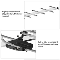 Antenne DVB-T2 LTE à gain élevé, récepteur de télévision HDTV, antenne Yagi extérieure DVB-T2 4K, antenne de télévision numérique HD