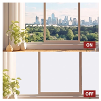 Film intelligent décoratif PDLC EVA, verre à gradation électrique avec protection de la vie privée et design écologique pour usage hôtelier