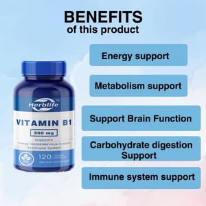 Cápsulas de Vitamina B1 Personalizadas de Venta Caliente OEM/ODM para Adultos, Suplementos Herbales, Apoyo Inmunológico - Product Image 3
