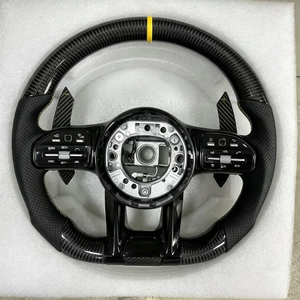 Cuero de fibra de carbono para volante <span class=keywords><strong>Mercedes</strong></span> Benz W117 W218 W222 W212 C63 W176 Cls W204 W205 Gle 2024 W447 Cla <span class=keywords><strong>Amg</strong></span> W213 W211 - Product Image 4