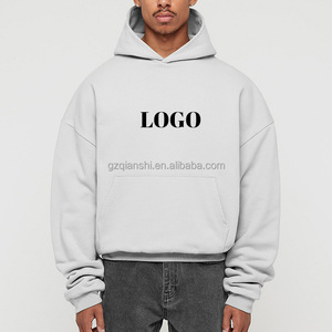 เสื้อฮู้ดดี้ทรงบ็อกซี่ผ้าฝ้าย 100% หนัก 500 กรัม ผลิตจากผ้าเฟรนช์เทอร์รี่ สำหรับผู้ชาย คุณภาพสูง แบบครอป - Product Image 4