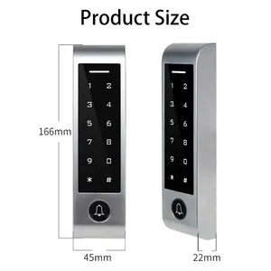 Cảm ứng Bàn phím không thấm nước IP66 <span class=keywords><strong>Standalone</strong></span> kiểm soát truy cập với ttlock App RFID <span class=keywords><strong>Card</strong></span> Access Control <span class=keywords><strong>Reader</strong></span> hệ thống - Product Image 3