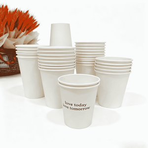 Vasos de Papel Desechables de <span class=keywords><strong>Pared</strong></span> Simple al por Mayor, Vasos de Café con Tapa y Logotipo Personalizado, Ecológicos para Bebidas Calientes y Frías - Product Image 3