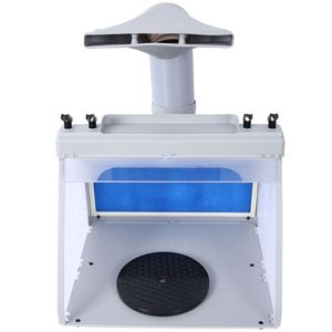 Portable Airbrush Booth Kit with 3 LED Lights 4 Airbrush Holders <b>1</b> <b>Paint</b> Holder for Crafts & Cake Decorations - Product Image 2