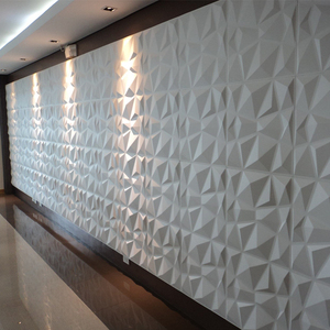 도매 호텔 빨 Pvc 재료 벽지 pvc 3d 벽 패널 화이트 다이아몬드 19.7 "* 19.7" 크기 - Product Image 5