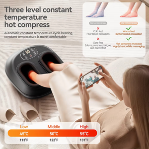 Masajeador de Pies y Piernas Inalámbrico de Cobertura Completa con Control Remoto, Color Azul Oscuro, Máquina de Rehabilitación Deportiva - Product Image 4