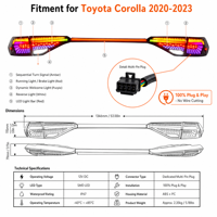 Feux arrière LED RGB pour Toyota Corolla 2020-2023, type traversant, ensemble de feux arrière, clignotants dynamiques séquentiels