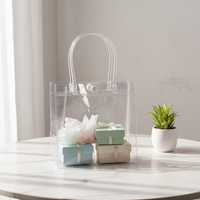 Sac Shopping PVC Pas Cher Personnalisé LOGO, Sac à Main Promotionnel Transparent en Plastique, Sac Cadeau PVC Clair