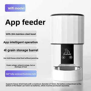 Distributeur automatique intelligent de nourriture pour animaux de compagnie avec minuterie, contrôle des portions, distribution à distance des friandises, bol en acier inoxydable 304 pour chats et chiens - Product Image 2