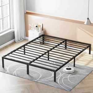 WEKIS Hot Selling Foldable <b>Queen</b> <b>Size</b> Black Smart Soft Mattress Support Japanese Design Metal Platform <b>Bed</b> <b>Frame</b> - Product Image 1
