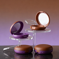 Boîtier de poudre compacte personnalisé avec logo couleur pour cosmétiques, maquillage, blush, fard à paupières, contour et illuminateur, avec miroir – Fabrication ISO