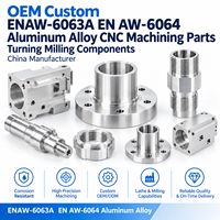 Pièces usinées CNC en alliage d'aluminium ENAW6063A EN AW6064 sur mesure OEM, composants de tournage et de fraisage, fabricant chinois