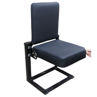 AUTOLIUMA Chaise pliante à rebond automatique avec revêtement en cuir et acier pour les transports publics et l'utilisation en voiture