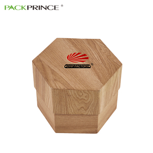 personalizado logotipo ecológico negro grande de papel de cartón de inserto de hexagonal de la caja de regalo - Product Image 1