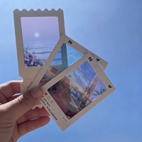 Film transparent réversible pour photos lumineuses et ombreuses, porte-carte PVC personnalisé créatif, carte postale artistique DIY, support cadeau pour voyages et fêtes