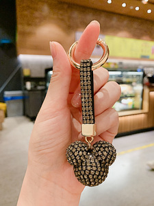 Mới nóng Keyring bán buôn tùy chỉnh đầy màu sắc long lanh trống bán chạy nhất đáng yêu thiết kế nữ trang trí quà Tặng pha lê Key <span class=keywords><strong>chai</strong></span> - Product Image 4