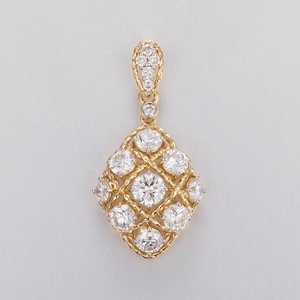 จี้เพชรทรงกลมเจียระไนแบบบริลเลียนท์ 1.29 กะรัต ทำจากทองคำขาวแท้ 14K แบบสั่งทำพิเศษ |   เพชรทรงกลมเจียระไนแบบบริลเลียนท์ที่สร้างขึ้นในห้องปฏิบัติการ - Product Image 1