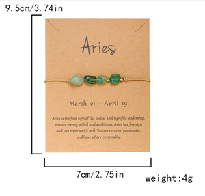 Bracelets <span class=keywords><strong>du</strong></span> zodiaque <span class=keywords><strong>pour</strong></span> femmes hommes Bracelets d'<span class=keywords><strong>horoscope</strong></span> en pierre naturelle Cristaux de pierres précieuses de guérison Cadeaux <span class=keywords><strong>du</strong></span> zodiaque - Product Image 2