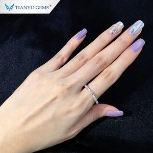 Tianyu gemas joyería personalizada mejor Esmeralda y redondo corte anillo 14k 18k anillos de oro blanco - Product Image 6