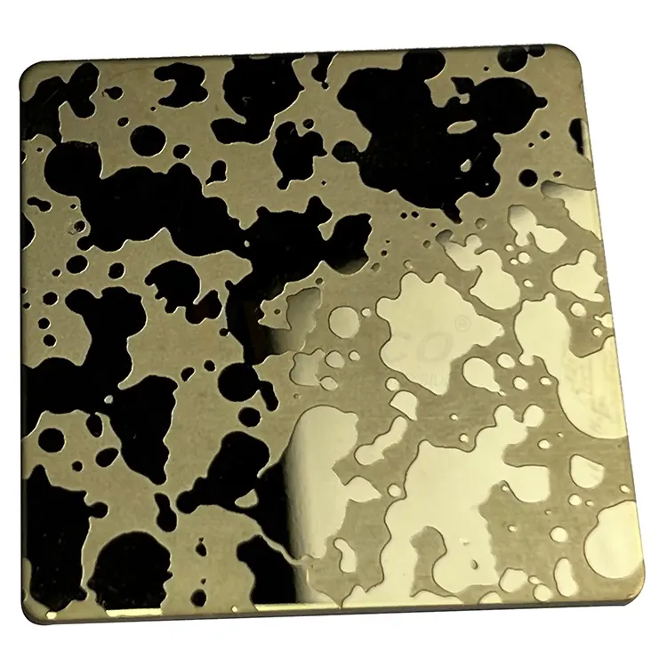Russia mercato grado 201 304 316 titanio oro pietra modello inciso finitura ornamentale lamiera di acciaio inossidabile